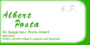 albert posta business card